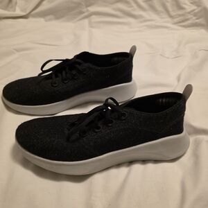 Women's Black Sneakers with White Sole